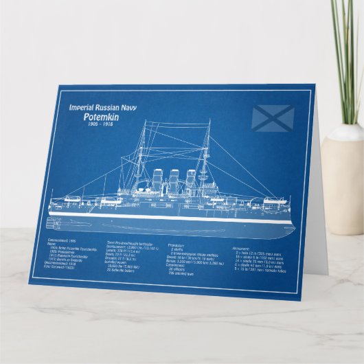 Potemkin - Pläne für Schiffskonzepte ABD Dankeskarte (Vorderseite)