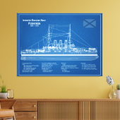 Potemkin - Pläne für Schiffskonzepte ABD Leinwanddruck (Insitu (Wohnzimmer))