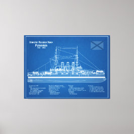 Potemkin - Pläne für Schiffskonzepte ABD Leinwanddruck