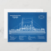 Potemkin - Pläne für Schiffskonzepte ABD Postkarte (Vorne/Hinten)