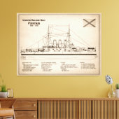 Potemkin - Pläne für Schiffskonzepte SD Leinwanddruck (Insitu (Wohnzimmer))