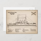 Potemkin - Pläne für Schiffskonzepte SD Postkarte (Vorne/Hinten)