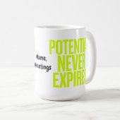 Potential Never Expires Bold Growth Mindset  Kaffeetasse (VorderseiteRechts)