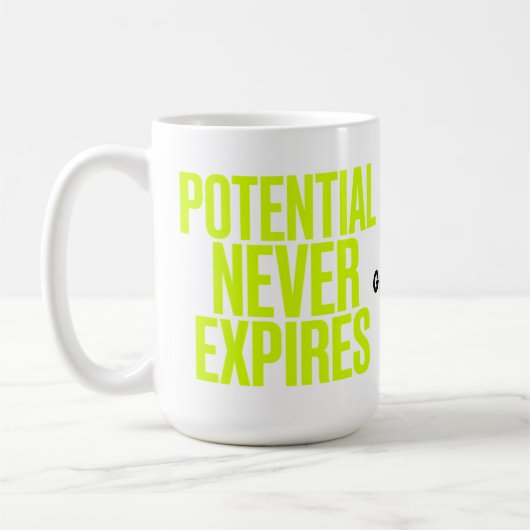 Potential Never Expires Bold Growth Mindset  Kaffeetasse (Links)