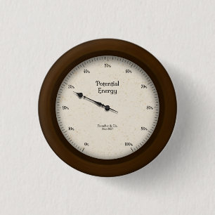 Potenzielles Energiemessgerät Steampunk Industria Button