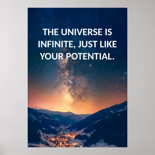 Potenzielles Motivierend Zitat-Poster Poster (Vorne)