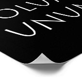 Potest Solum Unum Poster (Ecke)