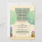 Potgarten mit Bench Family Wiedersehen Einladung (Rückseite)