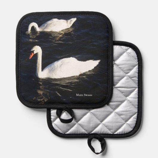 Pothalter für Mute Swans Topflappen (Vorderseite/Rückseite)