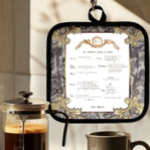 Pothalter im französischen Menü Topflappen