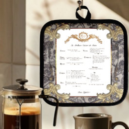 Pothalter im französischen Menü Topflappen