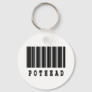 pothead barcode design schlüsselanhänger