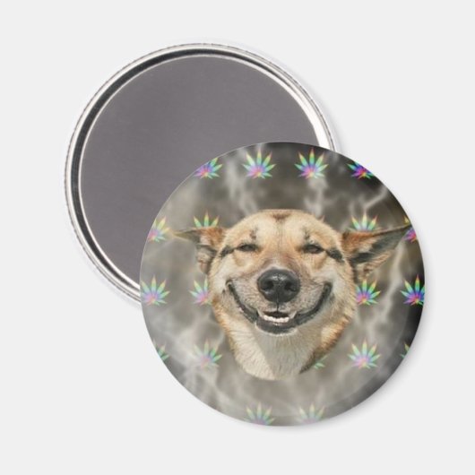 Pothead Dog Magnet (Vorderseite/Rückseite)