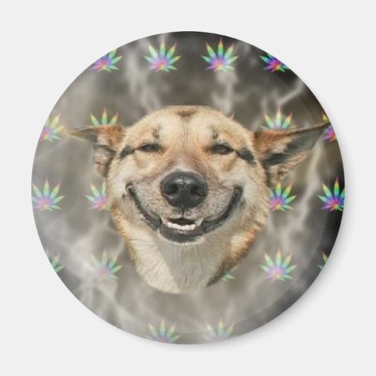 Pothead Dog Magnet (Vorne)