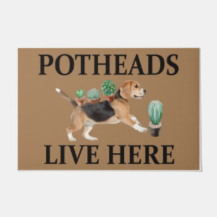 Potheads leben hier, Dog Geschenk Lover Beagle Fußmatte