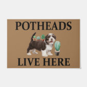 Potheads leben hier, Dog Geschenk Lover Shih Tzu Fußmatte (Vorderseite)