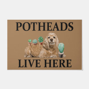 Potheads leben hier, Hundegeschenk Lover Cocker Fußmatte