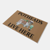 Potheads Live Here, Dog Lover Havanese Fußmatte (Schrägansicht)
