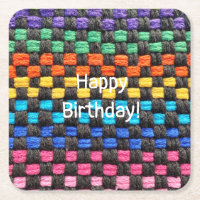 Potholder Karo Muster Geburtstagspapier Untersetze