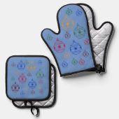 Potholder Set - Weihnachtsschmuck (Vorderseite/Rückseite)