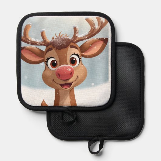 Potholder with Christmas design Topflappen (Vorderseite/Rückseite)