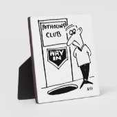 Potholing Club Eingang. Potholing Witz. Funny Fotoplatte (Vorderseite)