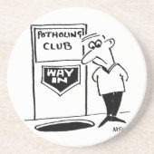 Potholing Club Eingang. Potholing Witz Getränkeuntersetzer (Vorne)
