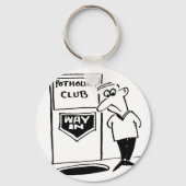 Potholing Club Eingang. Potholing Witz Schlüsselanhänger (Vorderseite)