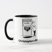 Potholing Club Tür. Potholer Tasse (Links)