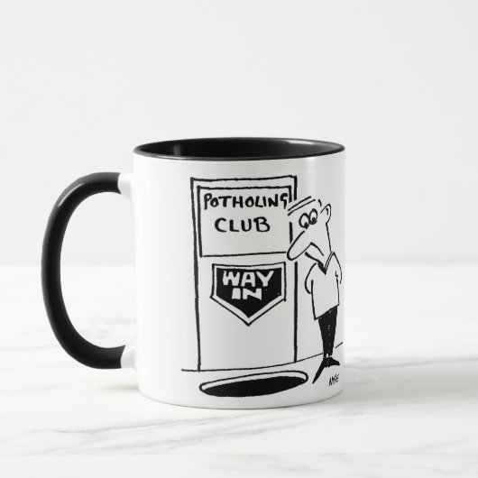 Potholing Club Tür. Potholer Tasse (Links)