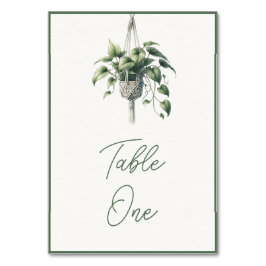 Pothos: Boho Chic Botanische Pflanze Grünpflanzen Tischnummer