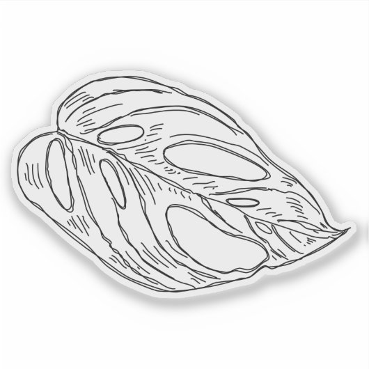 Pothos Leaf Sticker (Vorderseite)