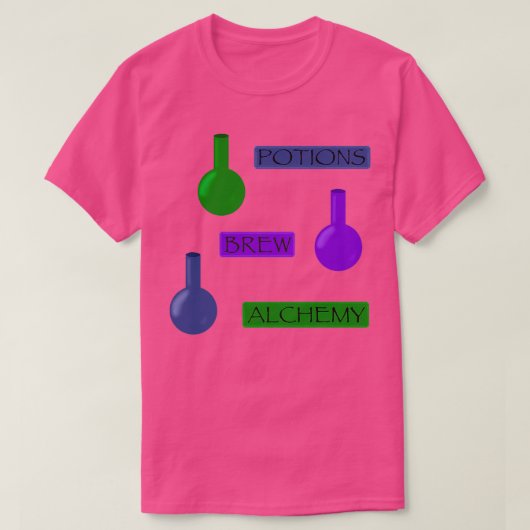 Potion and Alchemy Pattern T-Shirt (Design vorne)