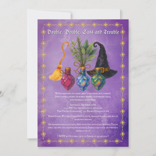 Potion Elixier-Packed Cocktail-Party Einladung (Vorderseite)