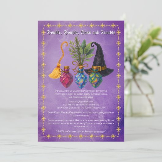 Potion Elixier-Packed Cocktail-Party Einladung (Stehend Vorderseite)