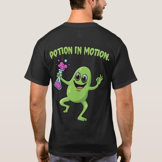 Potion in Motion Funny Dancing Monster Science Lab T-Shirt (Rückseite)