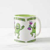 Potion in Motion Funny Dancing Monster Science Lab Zweifarbige Tasse (VorderseiteRechts)
