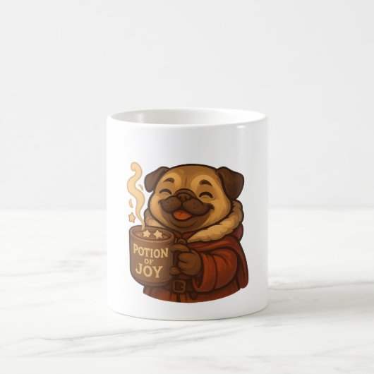 Potion of Joy Pug Art | Cute Christmas Dog Design Kaffeetasse (Mittel)