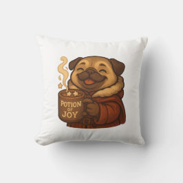 Potion of Joy Pug Pillow | Cute Cozy Christmas Dog Kissen