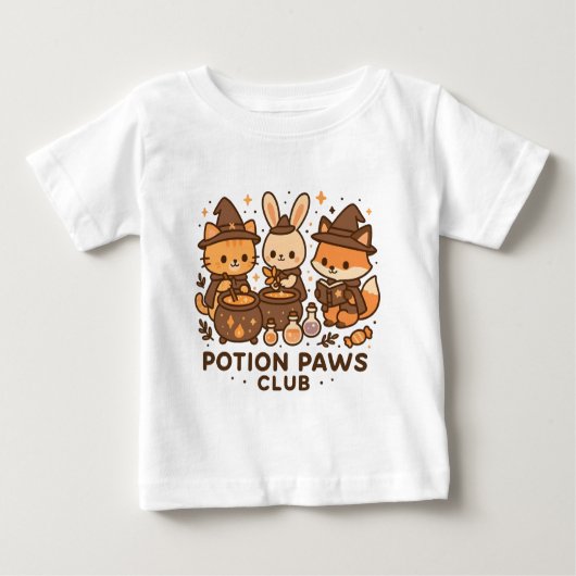 Potion Paws Club Autumn Baby T-shirt (Vorderseite)