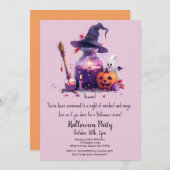 Potions Pumpkin Ghost Hexenhut Halloween-Party Einladung (Vorne/Hinten)
