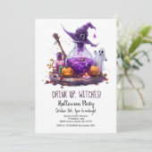 Potions Pumpkin Ghost Hexenhut Halloween-Party Einladung (Stehend Vorderseite)