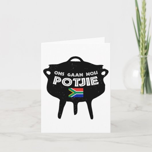 Potjie Südafrika Potjiekos Eintopf Braai Karte (Vorderseite)