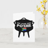 Potjie Südafrika Potjiekos Eintopf Braai Karte (Gelbe Blume)