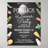 potluck dinner Party potluck Party laden Poster (Vorne)