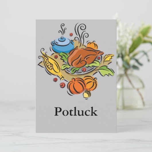 Potluck Einladung (Stehend Vorderseite)