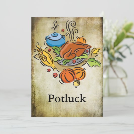 Potluck Einladung (Stehend Vorderseite)