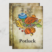 Potluck Einladung (Vorne/Hinten)