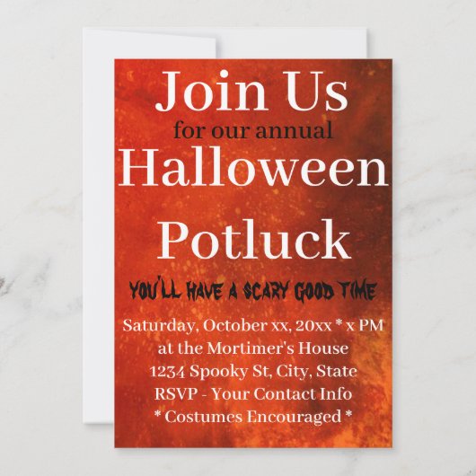 Potluck I Einladung (Rückseite)