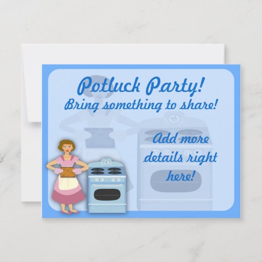 Potluck-Party Einladung (Vorderseite)